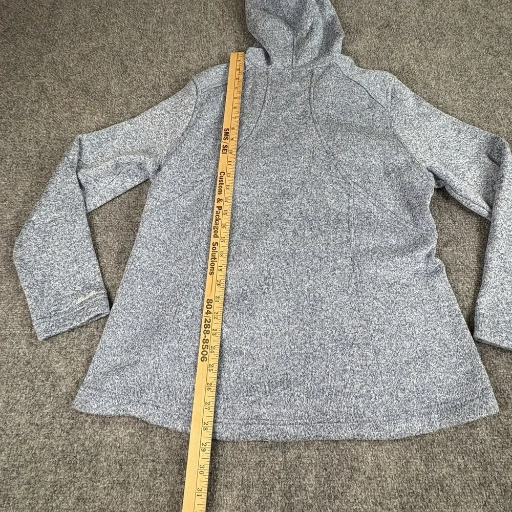 Eddie Bauer Zip Hoodie Women XL Blue Fleece Jacket Outdoor Athleisure Minimalist